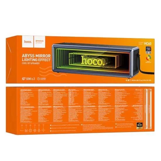 HOCO. HC40 Wireless Sports 20W Speaker (Supports TF, USB, AUX) - Black