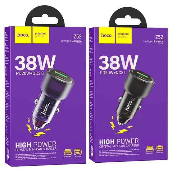 Hoco Car charger “Z52 Spacious” 38W